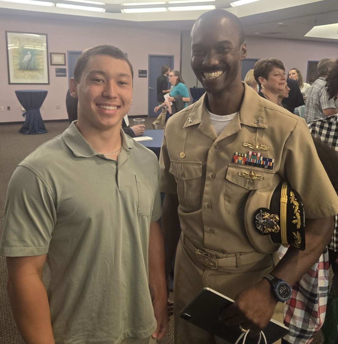 Justin Schlag with Captain Matthew R. O’Neal, NIWC Atlantic